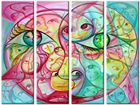 Leinwandbild 4 Teile