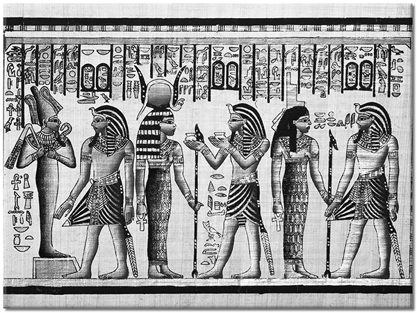 canvas-leinwandbild, aegypten, beige, braun, kunst, malereien, mythologie, papyrus, sepia, sonstiges, stillleben-andere-gemalde, zeichnung