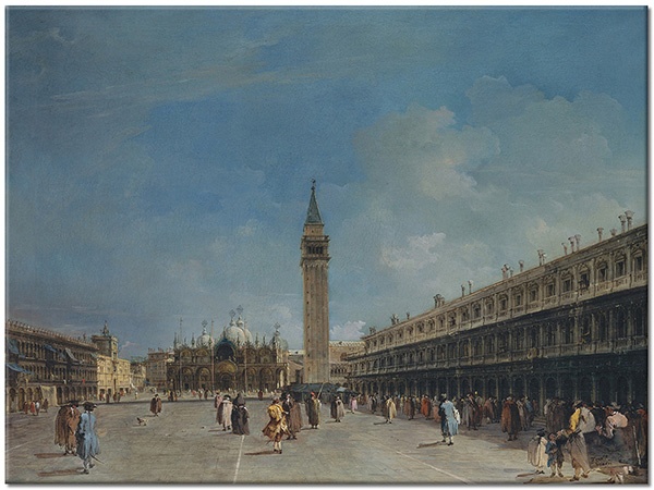 canvas-leinwandbild, beige, blau, guardi, italien, kunst, landschaft, malereien, stadtische-landliche-landschaften, staedte, stillleben-andere-gemalde, venedig