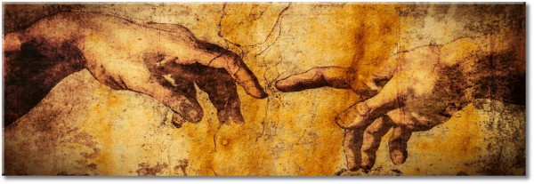 canvas-leinwandbild, braun, gelb, kunst, malereien, malereien-personen-gestalten, michelangelo, orange, sepia