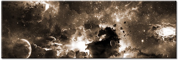 canvas-leinwandbild, astronomie, beige, blau, braun, nebel, orange, planeten, schwarz, sonstiges, sterne, universen, violett, weiss