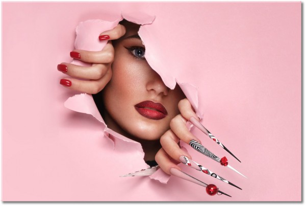 canvas-leinwandbild, pink, rot, sonstiges, verschiedene