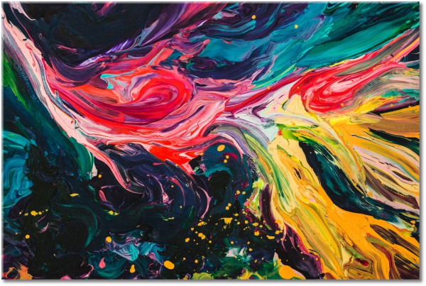 canvas-leinwandbild, abstrakt-fantasie, beige, bilder-abstrakt, blau, braun, bunt, cyan, gelb, grun, kunst, malereien, orange, pink, rot, schwarz, violett, zeitgenoessische-kunst