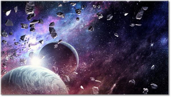 canvas-leinwandbild, astronomie, blau, grau, schwarz, sonstiges, violett