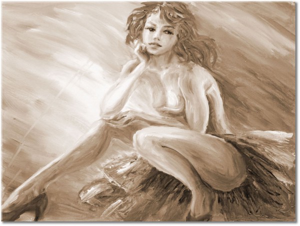 canvas-leinwandbild, beige, braun, frauen, gelb, kunst, malereien, malereien-personen-gestalten, orange, pink, rot, sexy, sonstiges, tanz, zeitgenoessische-kunst