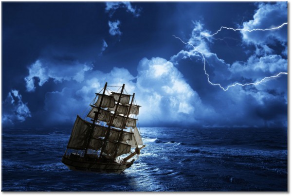 canvas-leinwandbild, autos-zuge-schiffe-flugzeuge, blau, braun, landschaft, meer-wasserfalle-seen, sonstiges