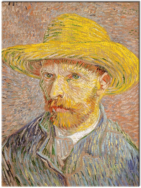 canvas-leinwandbild, beige, blau, gelb, kunst, malereien, malereien-personen-gestalten, orange, portraets, sonstiges, van-gogh