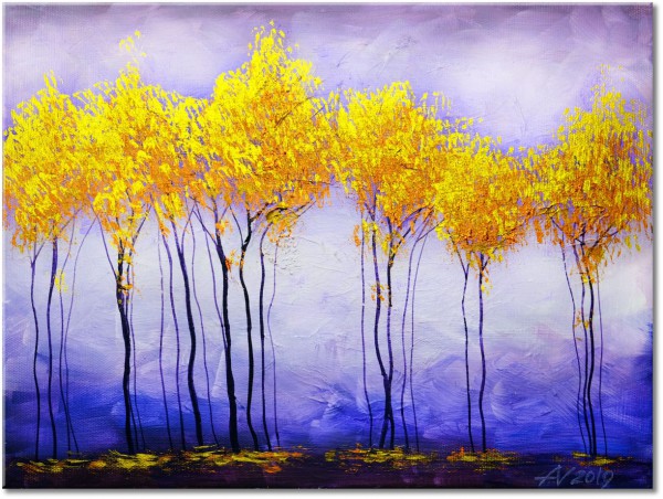 canvas-leinwandbild, gelb, grau, malereien, orange, schwarz, stillleben-andere-gemalde, violett