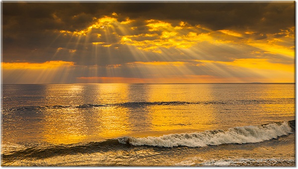 canvas-leinwandbild, grau, landschaft, meer-wasserfalle-seen, orange, weiss