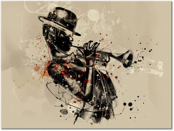 canvas-leinwandbild, abstrakt-fantasie, bars, beige, braun, kunst, malereien, musik, orange, schwarz, sepia, stillleben-andere-gemalde, zeichnung, zeitgenoessische-kunst