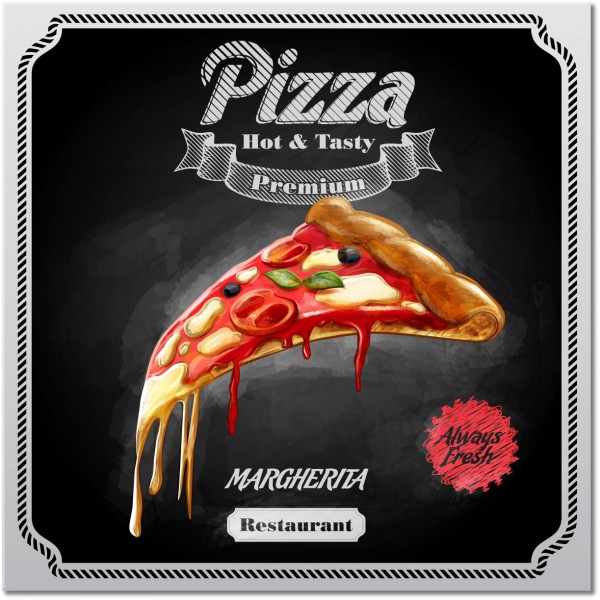 canvas-leinwandbild, anzeigen, braun, essen-getranke, gelb, grau, kuche, lebensmittel, orange, pizza, restaurants, rot, schwarz, sonstiges, verschiedene