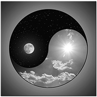 Canvas Print Yin And Yang Sun And Moon