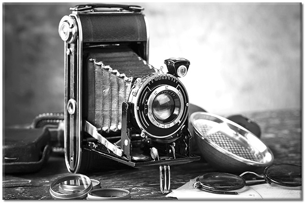 tableau sur toile, beige, cameras, marron, nature-morte, noir, vintage