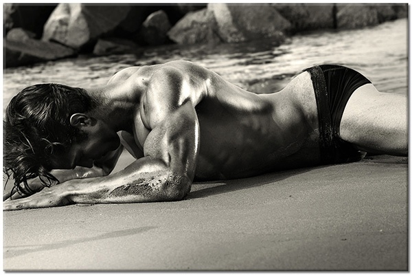 tableau sur toile, blanc, divers, gris, hommes, noir, noir-et-blanc, sexy