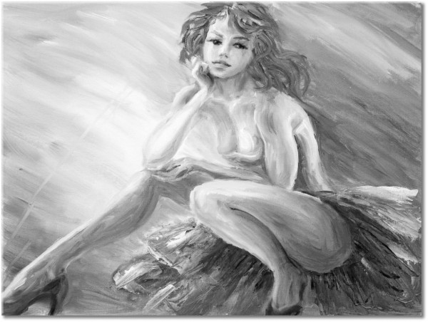 tableau sur toile, art, art-contemporain, beige, dans, divers, femmes, jaune, marron, orange, peintures, peintures-personnages, rose, rouge, sexy