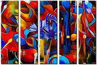 Tableau  5 panneaux