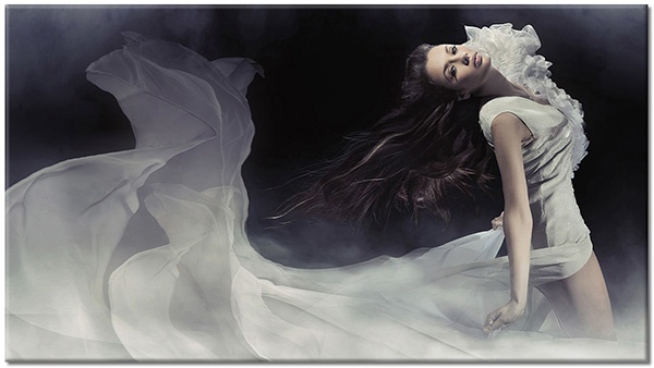 tableau sur toile, blanc, divers, femmes, gris, mode, noir, portraits, robes, sexy, violet
