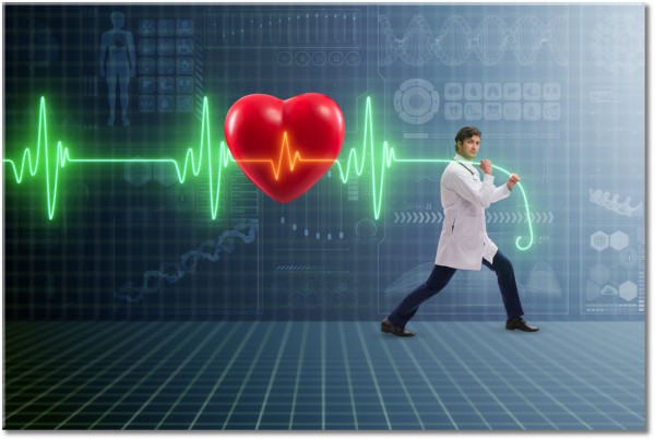 tableau sur toile, autres, coeur, divers, medecins, sante