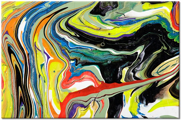 tableau sur toile, abstrait-fantaisie, art, art-contemporain, beige, blanc, bleu, gris, jaune, multicolore, noir, orange, peintures, peintures-abstraites, rouge