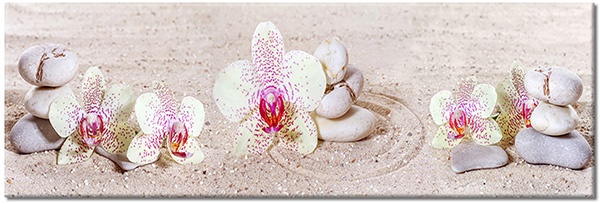 tableau sur toile, beige, feng-shui-zen, fleurs, gris, rouge, violet