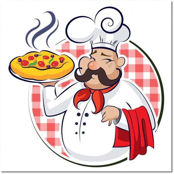 tableau sur toile, aliments, aliments-boissons, blanc, cuisine, dessin, divers, gris, orange, pizza, restaurants, rouge, vintage