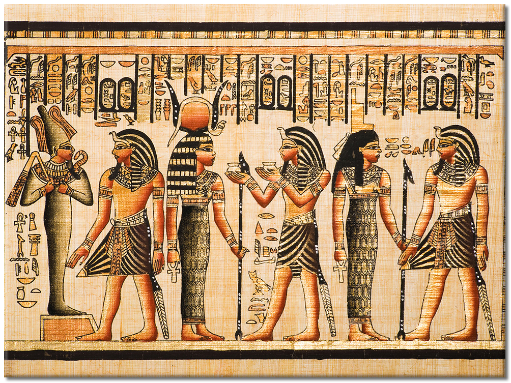 Tableau sur toile: Dessin egyptien sur papyrus , impression sur toile