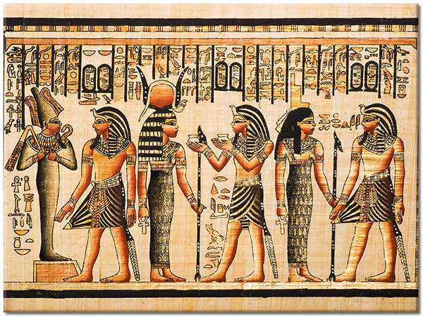 tableau sur toile, art, beige, dessin, divers, egypte, marron, mythologie, nature-morte-autres-peintures, papyrus, peintures, sepia