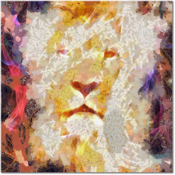 tableau sur toile, abstrait-fantaisie, animaux, animaux-sauvages, beige, blanc, gris, marron, multicolore, orange, peintures, peintures-abstraites, rose, rouge, violet