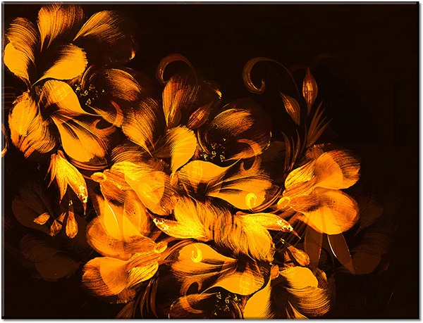 tableau sur toile, art, marron, nature-morte-autres-peintures, noir, orange, peintures, petales