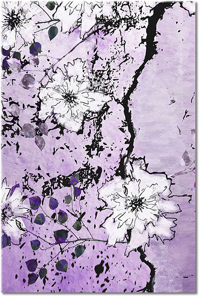 tableau sur toile, art, art-contemporain, beige, blanc, dessin, fleurs, gris, marron, nature-morte-autres-peintures, noir, orange, peintures, sepia