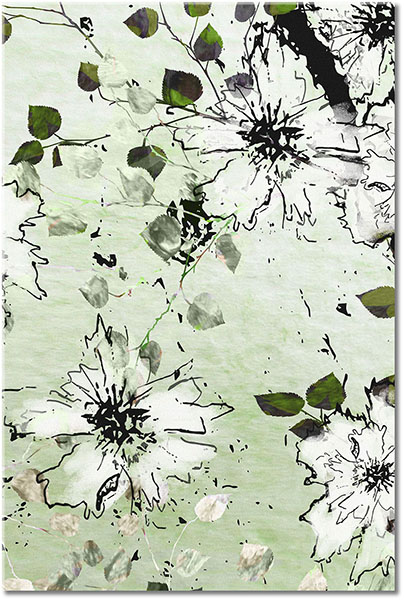 tableau sur toile, art, art-contemporain, beige, blanc, dessin, fleurs, gris, marron, nature-morte-autres-peintures, noir, orange, peintures, rose, sepia