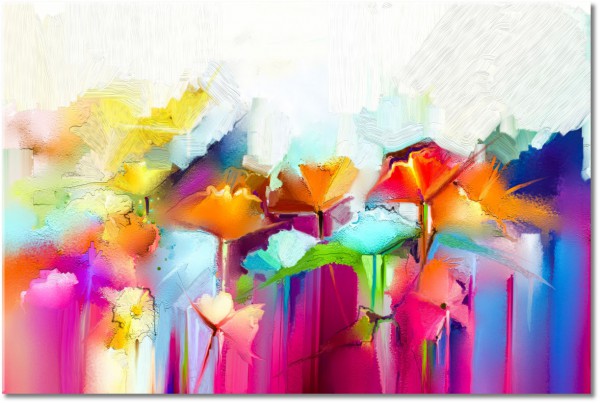 tableau sur toile, abstrait-fantaisie, aquarelle, art, beige, blanc, bleu, enfants, fleurs, jaune, marron, multicolore, nature-morte-autres-peintures, orange, peintures, rose, rouge, vert, violet