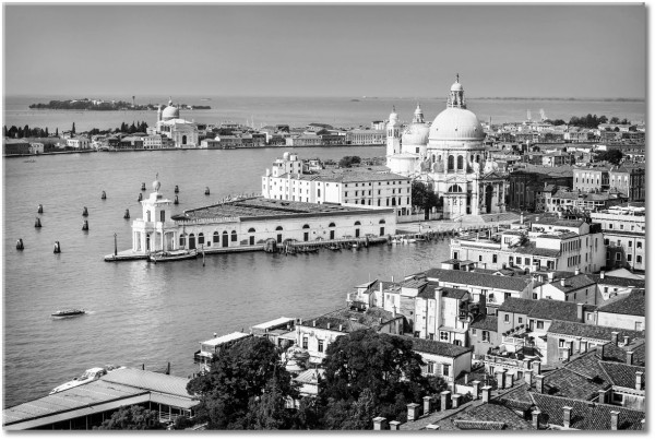tableau sur toile, batiments, blanc, bleu, gris, italie, mer, orange, paysages, paysages-urbains-ruraux, tourisme, venise, vert, villes