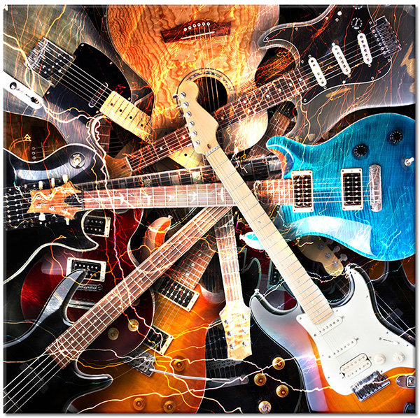 tableau sur toile, abstrait-fantaisie, art, art-contemporain, bars, beige, bleu, divers, marron, multicolore, musique