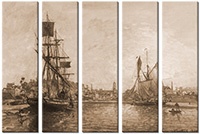 Tableau  5 panneaux