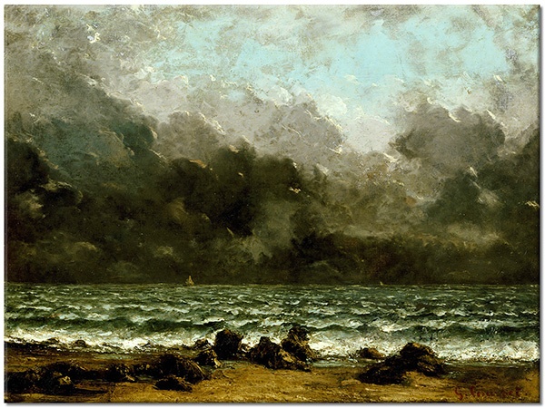 tableau sur toile, beige, gris, marron, mer-cascades-lacs, paysages, peintures, peintures-paysages, vert