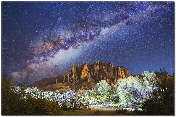 tableau sur toile, astronomie, blanc, bleu, divers, gris, marron, montagnes, noir, orange, paysages, vert