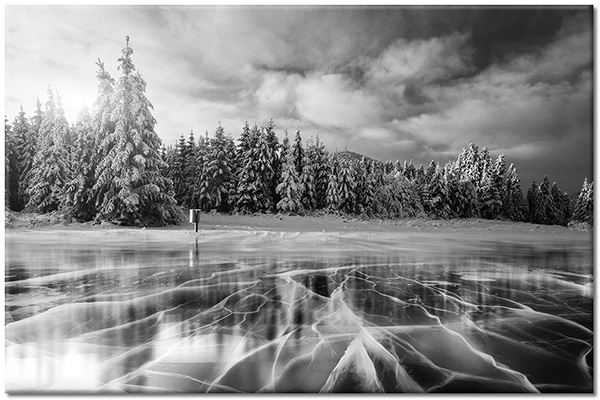 tableau sur toile, blanc, bleu, forets, mer-cascades-lacs, paysages, vert
