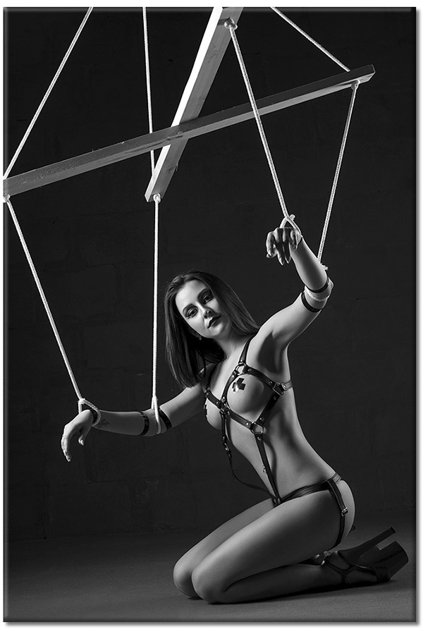 tableau sur toile, beige, divers, noir, nu, sexy