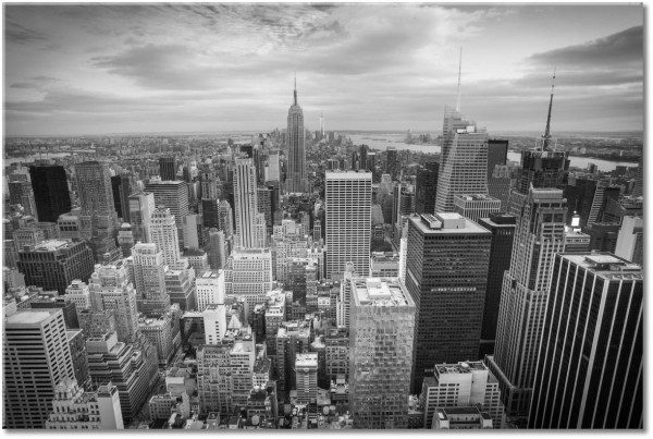 tableau sur toile, batiments, ciel, coucher-soleil, etats-unis, financier, marron, new-york, nuages, orange, paysages, paysages-urbains-ruraux, sepia, tourisme, villes