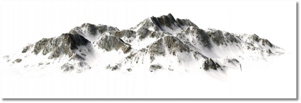 tableau sur toile, blanc, gris, montagnes, neige, noir-et-blanc, paysages, rochers