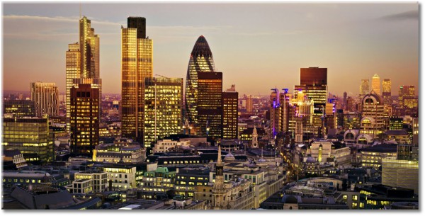 tableau sur toile, beige, coucher-soleil, financier, grande-bretagne, gris, londres, marron, orange, paysages, paysages-urbains-ruraux, sepia, tourisme, villes