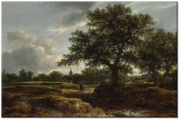 tableau sur toile, autres-paysages, bleu, fleurs, gris, marron, paysages, peintures, peintures-paysages, vert