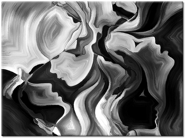 tableau sur toile, abstrait-fantaisie, art, art-contemporain, noir, peintures, peintures-abstraites, portraits, violet