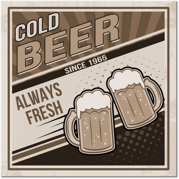 tableau sur toile, aliments-boissons, autres, bars, beige, biere, blanc, boissons, cuisine, divers, gris, jaune, noir, orange, publicite, rouge, vintage