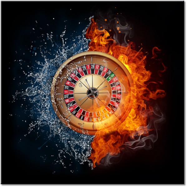 tableau sur toile, autres, bars, bleu, divers, eau, feu, marron, noir, orange, rouge, yin-yang