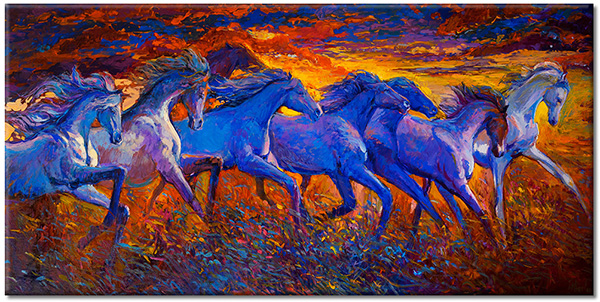 tableau sur toile, art, bleu, nature-morte-autres-peintures, orange, peintures