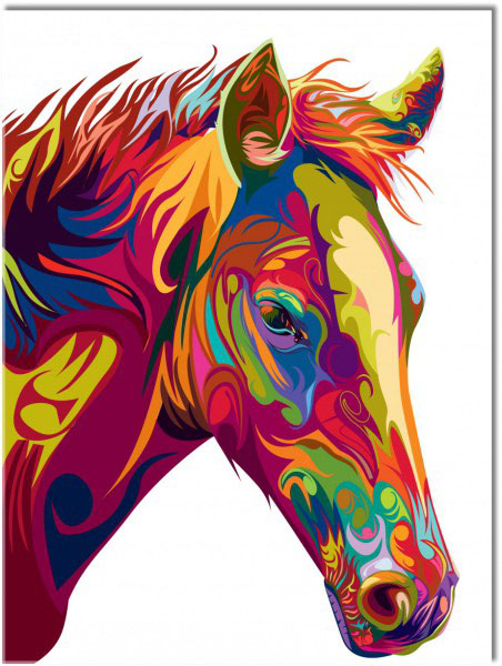 tableau sur toile, animaux, art, art-contemporain, beige, blanc, bleu, chevaux, dessin, enfants, jaune, marron, multicolore, nature-morte-autres-peintures, orange, peintures, pop-art, rouge, vert, violet