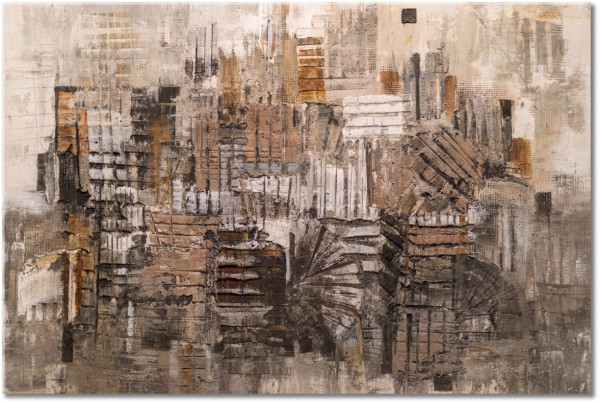 tableau sur toile, abstrait-fantaisie, beige, marron, peintures, peintures-abstraites, sepia