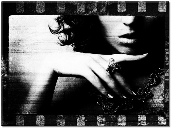 tableau sur toile, art, art-contemporain, bars, beige, bijoux, cameras, divers, femmes, marron, portraits, sepia, sexy, vintage